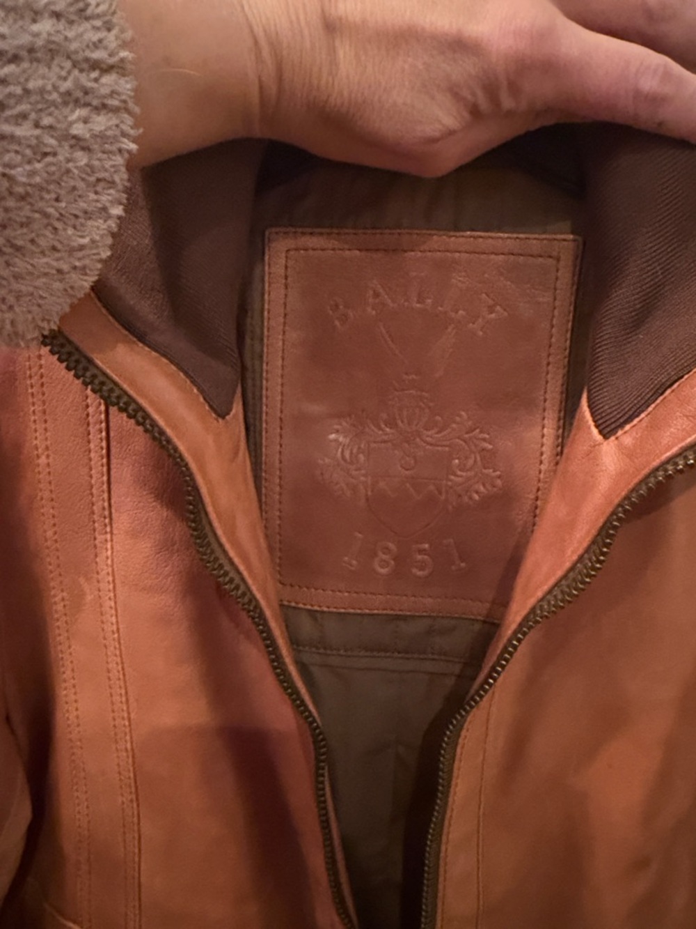Vintage Bally Tan Brown Leather Bomber Jacket - Picture 2 of 4